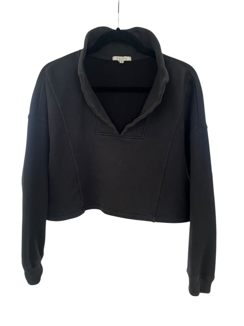 Z Supply Soho Cropped Pullover Sweatshirt (M)